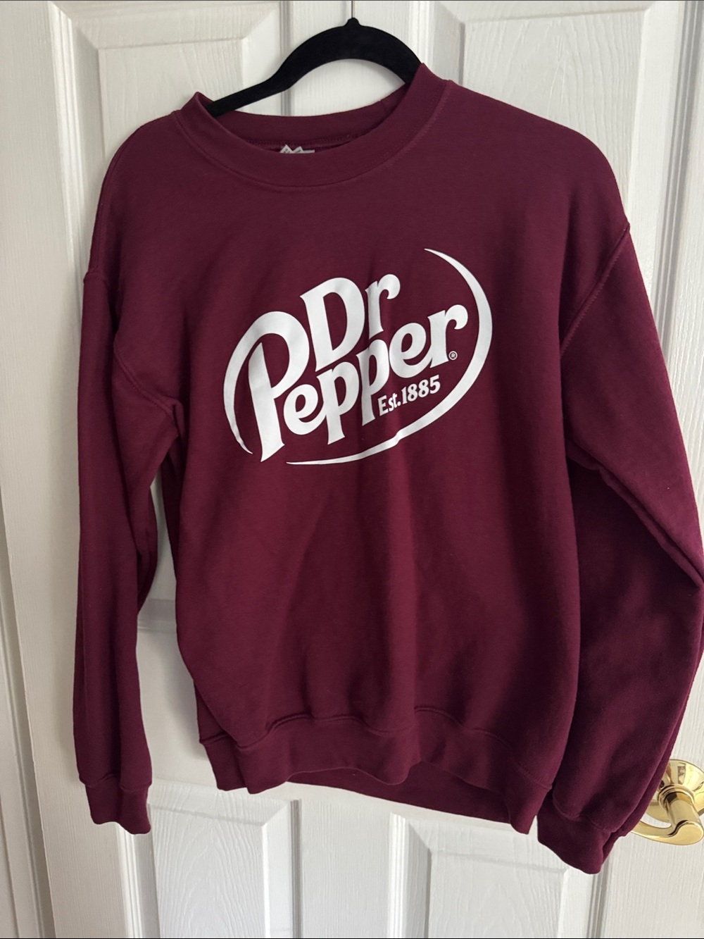 Dr Pepper Logo Gildan Maroon Crewneck Sweatshirt